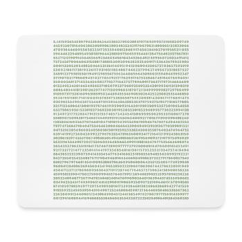 2399 Ziffern von Pi - Mousepad (Querformat) - Weiß - Vorne