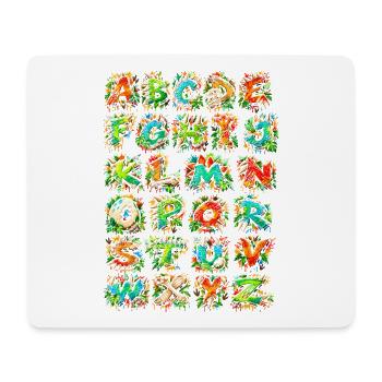 Explosives Tropenalphabet - Mousepad (Querformat) - Weiß - Vorne