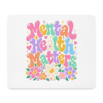 Mentale Gesundheit Blütenzauber - Mousepad (Querformat) - Weiß - Vorne