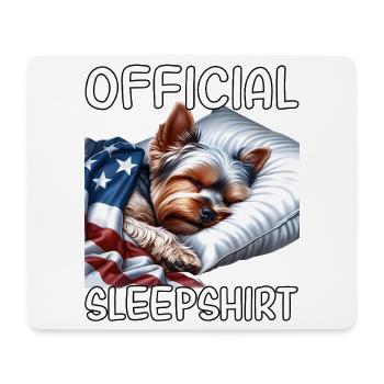 Yorkshire Terrier US Schlafshirt - Mousepad (Querformat) - Weiß - Vorne
