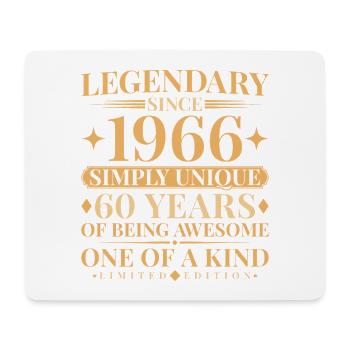 Legendary since 1966 Simply Unique 60th Birthday - Mousepad (Querformat) - Weiß - Vorne