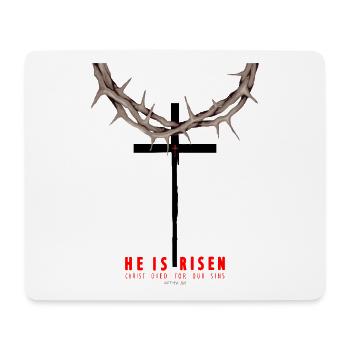 Er Ist Auferstanden Christ Died For Our Sins Krez - Mousepad (Querformat) - Weiß - Vorne
