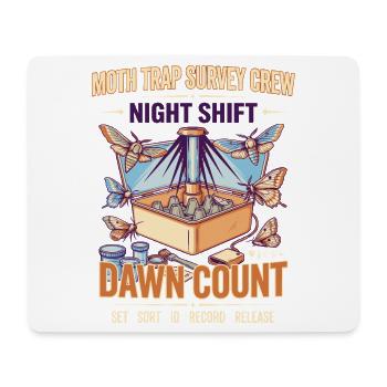 Nachtdienst Mottenfalle Morgendämmerung - Mousepad (Querformat) - Weiß - Vorne