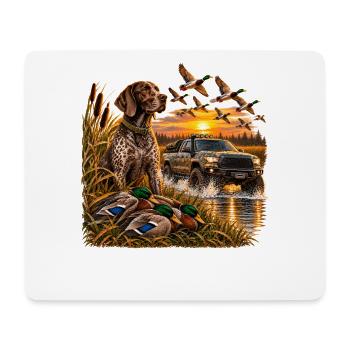 Vintage Hunting Truck Duck Hunting Dog Rustic Outd - Mousepad (Querformat) - Weiß - Vorne