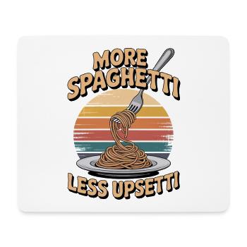 Mehr Spaghetti Weniger Upsetti Süße lustige Pasta - Mousepad (Querformat) - Weiß - Vorne