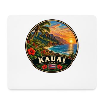 Kauai Hawaii Urlaub Sommer Strand Sunset - Mousepad (Querformat) - Weiß - Vorne