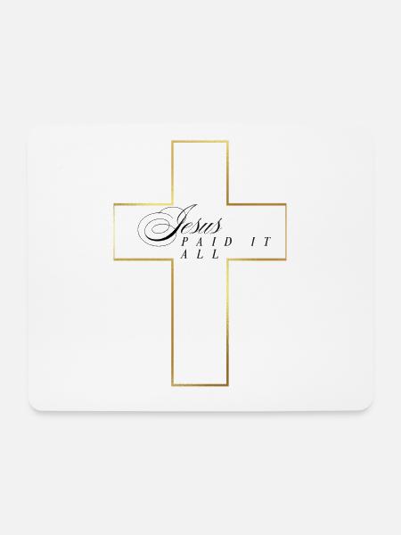 Jesus hat alles bezahlt - Mousepad (Querformat) - Weiß