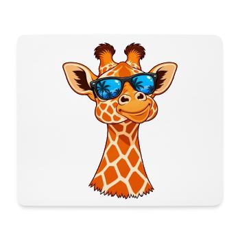Coole Giraffe mit Sonnenbrille – Sommer Vibes - Mousepad (Querformat) - Weiß - Vorne