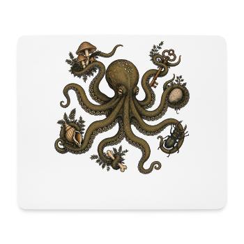 Goblincore Octopus - Mousepad (Querformat) - Weiß - Vorne