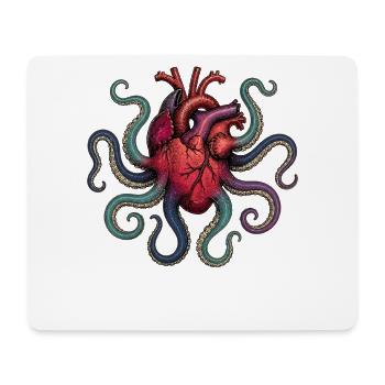 Anatomical Heart Octopus - Mousepad (Querformat) - Weiß - Vorne