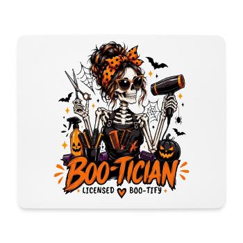 Boo-Tician Halloween-Friseurin Skelettfriseur - Mousepad (Querformat) - Weiß - Vorne