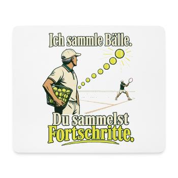 Tennistrainer Tennis Coach Bälle Sammeln - Mousepad (Querformat) - Weiß - Vorne
