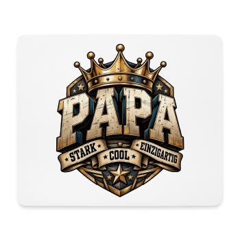 Vatertag Papa stark cool & einzigartig  - Mousepad (Querformat) - Weiß - Vorne