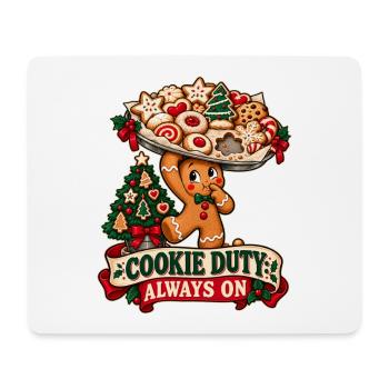 Cookie Duty – Lustiges Weihnachts T-Shirt - Mousepad (Querformat) - Weiß - Vorne