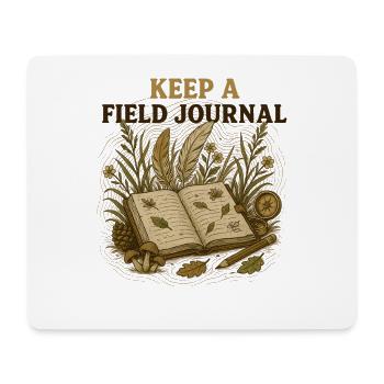Keep A Field Journal Naturjournal - Mousepad (Querformat) - Weiß - Vorne