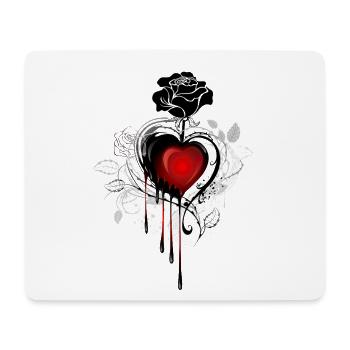 Gothic Goth Okkult Skullmystic Blumen - Mousepad (Querformat) - Weiß - Vorne