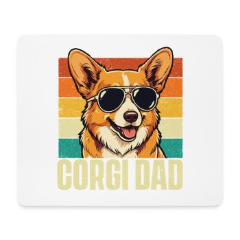 Corgi-Vater – Walisischer Corgi-Hundeliebhaber Corgi-Vater - Mousepad (Querformat) - Weiß - Vorne