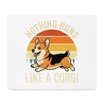 Nichts läuft wie ein Corgi – Walisischer Corgi-Hundeliebhaber - Mousepad (Querformat) - Weiß - Vorne