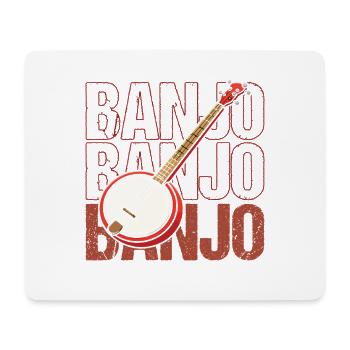 Banjo Beat Retro Illustration - Mousepad (Querformat) - Weiß - Vorne