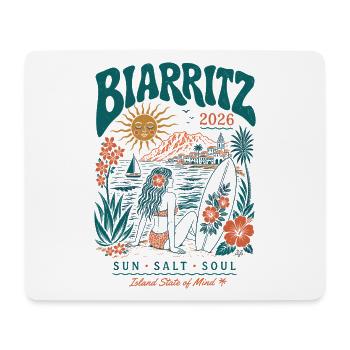 Biarritz 2026 Surf Insel Vibes - Mousepad (Querformat) - Weiß - Vorne