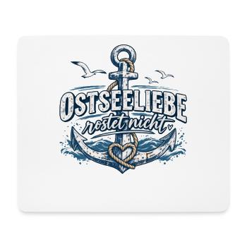 OstseeLiebe Rostet Nicht - Mousepad (Querformat) - Weiß - Vorne
