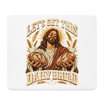 Lasst uns diesen täglichen christlichen Glaubenshumor holen - Mousepad (Querformat) - Weiß - Vorne