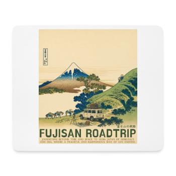 Mt Fuji Road Trip Neo Ukiyo-e Japanese Art - Mousepad (Querformat) - Weiß - Vorne
