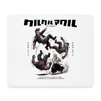Surreal Cyberpunk Art of Aikido Throwing - Mousepad (Querformat) - Weiß - Vorne