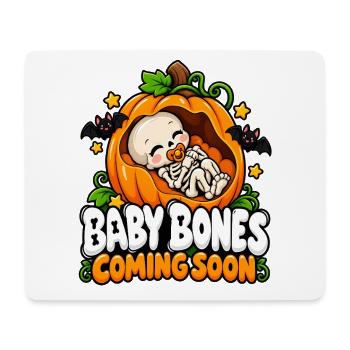 Kürbis-Skelett Baby Bones Ankündigung - Mousepad (Querformat) - Weiß - Vorne