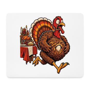 Witziger Thanksgiving Truthahn mit Babybauch - Mousepad (Querformat) - Weiß - Vorne