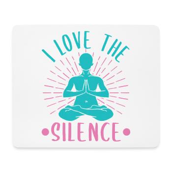 Yoga I Love The Silence Funny Yoga - Mousepad (Querformat) - Weiß - Vorne