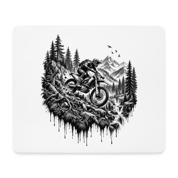 Motocross Enduro Fahrer Offroad Motorrad Geschenk - Mousepad (Querformat) - Weiß - Vorne