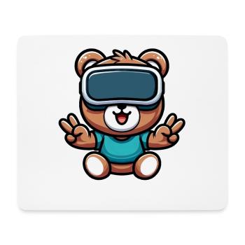 Bär Süß Comic Cartoon VR Virtual Reality - Mousepad (Querformat) - Weiß - Vorne