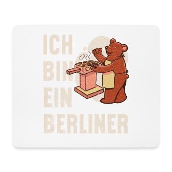 Ich bin ein Berliner – BBQ Bär Grillen Geschenk - Mousepad (Querformat) - Weiß - Vorne