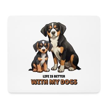 Entlebucher Sennenhund – Hunde Geschenk Idee - Mousepad (Querformat) - Weiß - Vorne
