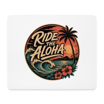 Ride the Aloha - Mousepad (Querformat) - Weiß - Vorne