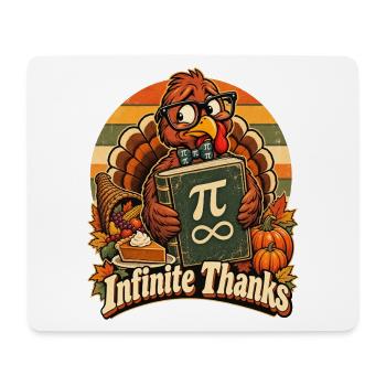 Thanksgiving Truthahn Infinite Thanks Mathelehrer - Mousepad (Querformat) - Weiß - Vorne