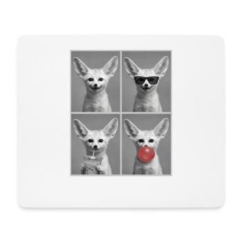 Wüstenfuchs Fennek - Mousepad (Querformat) - Weiß - Vorne