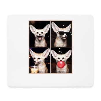 Wüstenfuchs Fennek - Mousepad (Querformat) - Weiß - Vorne
