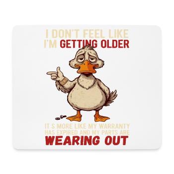 Ente mit Garantie-Witz - Mousepad (Querformat) - Weiß - Vorne