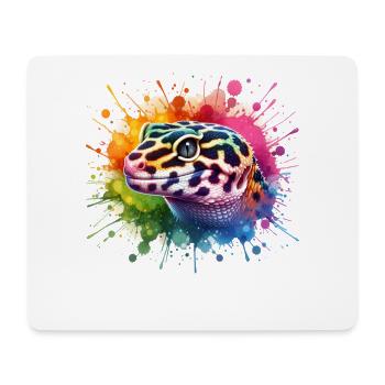 Leopardgecko Motiv - Mousepad (Querformat) - Weiß - Vorne