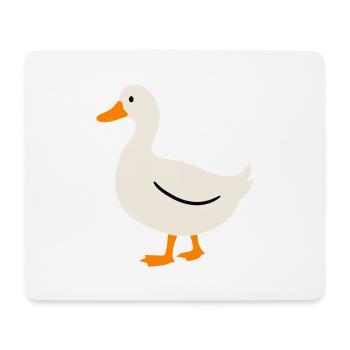 Ente Vogel Illustration Geschenkidee - Mousepad (Querformat) - Weiß - Vorne