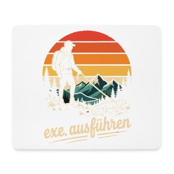 Programmierer Humor exe Echse ausführen - Mousepad (Querformat) - Weiß - Vorne