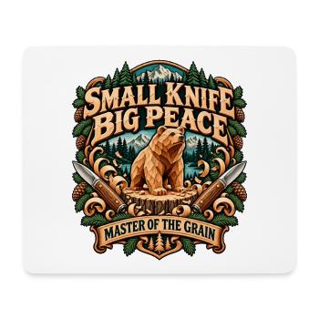 Small Knife Big Peace Master Of The Grain Bear - Mousepad (Querformat) - Weiß - Vorne