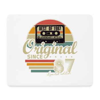 Original 1987 Jahrgang Vintage Geburtstag Retro - Mousepad (Querformat) - Weiß - Vorne