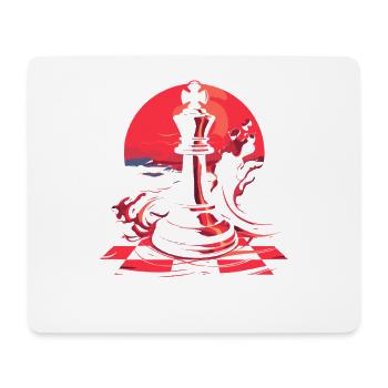 90er Schachfigur - Mousepad (Querformat) - Weiß - Vorne