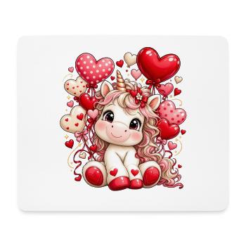 Einhorn Valentinstag Geschenk Freundin Frau - Mousepad (Querformat) - Weiß - Vorne
