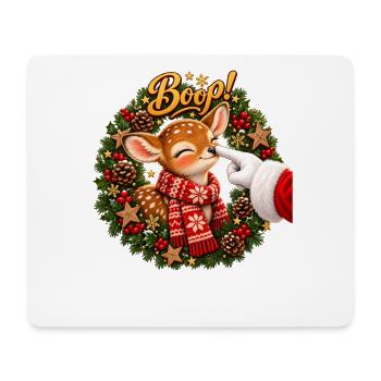 Boop! Cute Reindeer Christmas - Mousepad (Querformat) - Weiß - Vorne
