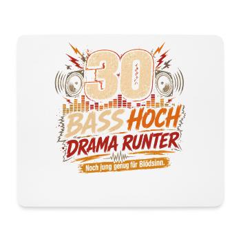 30 Geburtstag Bass Musik Geschenk Lustiger Spruch - Mousepad (Querformat) - Weiß - Vorne