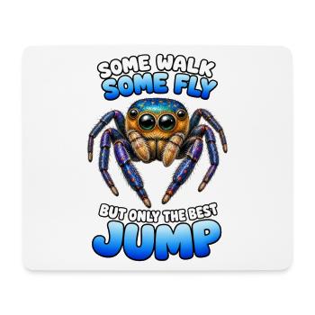 Blaue Springspinne | Kawaii Springspinnen T  - Mousepad (Querformat) - Weiß - Vorne